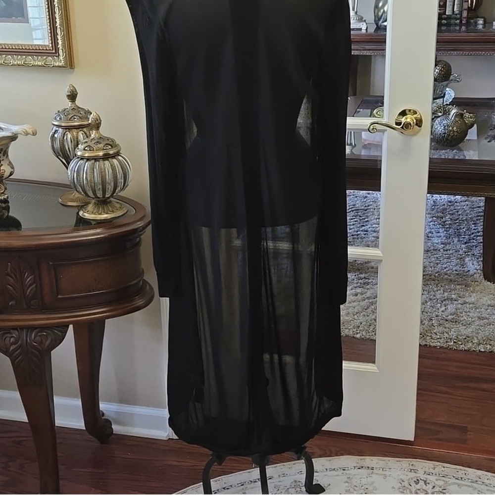 White House Black Market Black Sheer Cardigan